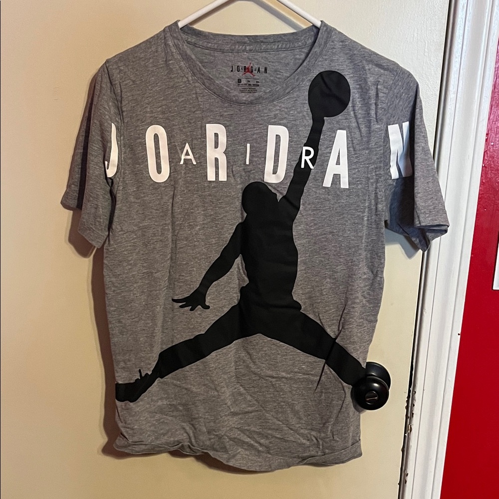 Jordan Gray T-Shirt with Black Logo